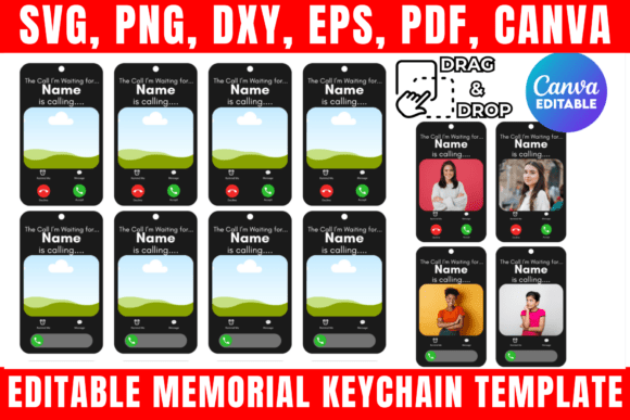 Download Editable Memorial Keychain Template - Template Collection
