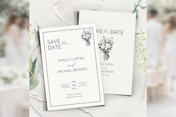 Download Modern Elegant Save Date Canva Bd009 - Elegant Collection