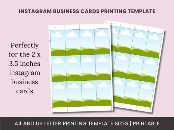 Download Instagram Business Cards Print Template - Print template Collection